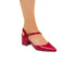 Décolleté slingback rosse con cinturino sul tallone e tacco 6 cm Lora Ferres, Donna, SKU w021000195, Immagine 0